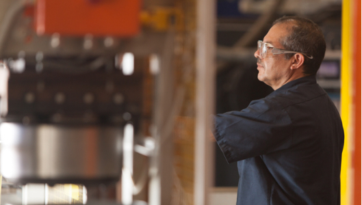 man using equipment